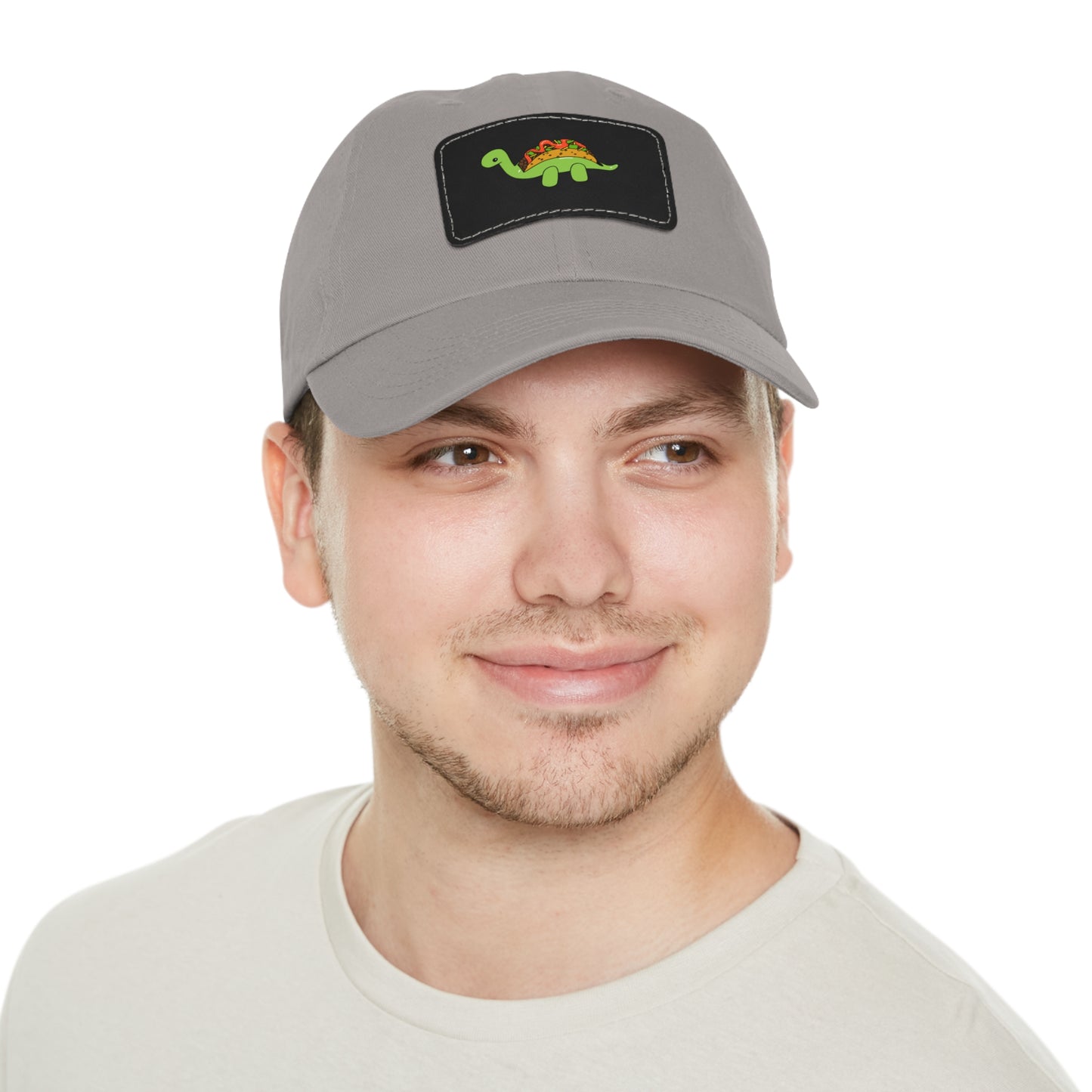 Dad Hat with Leather Dino Taco Patch