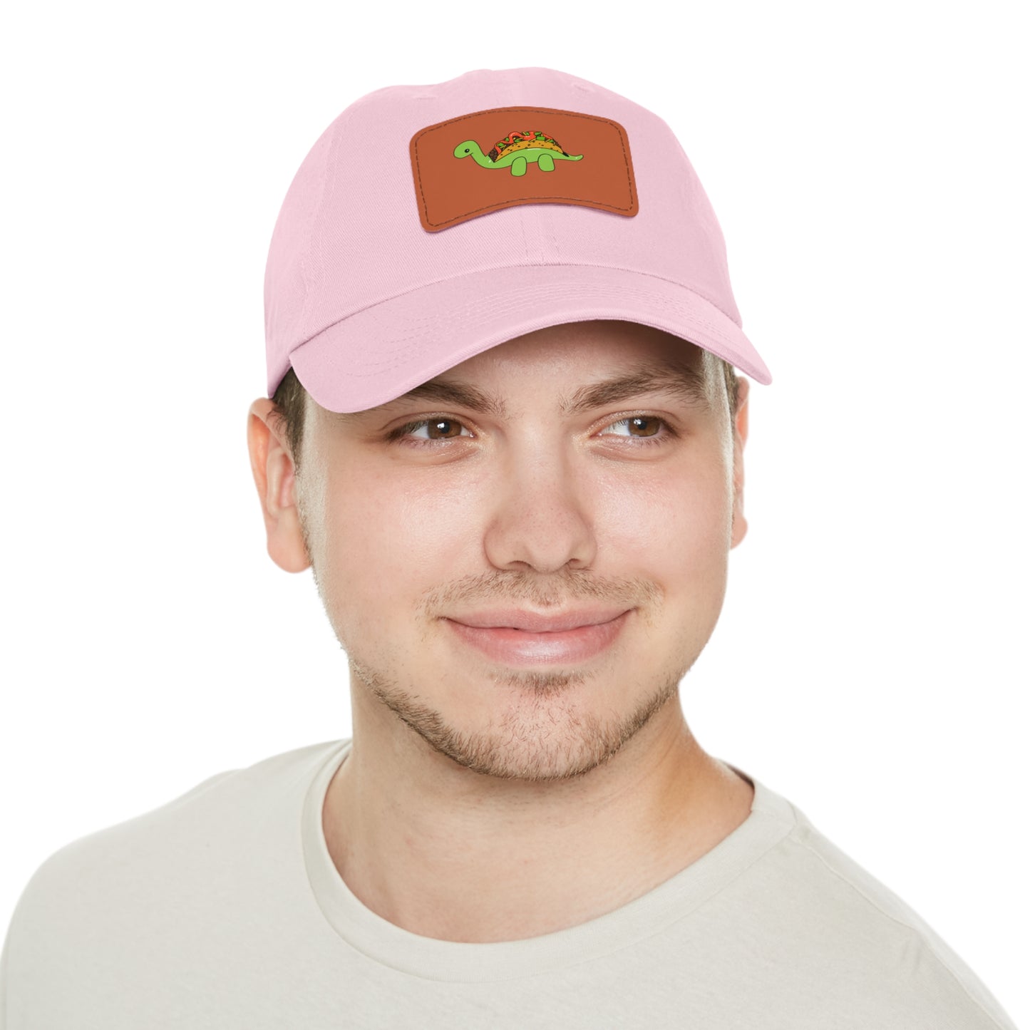 Dad Hat with Leather Dino Taco Patch